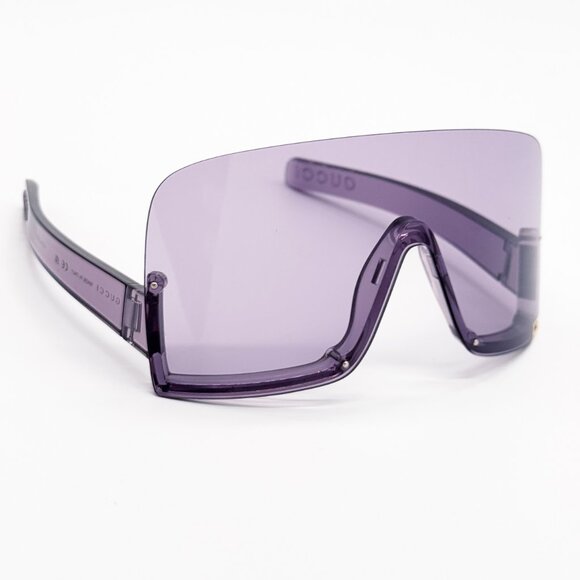 NEW GUCCI GG1631S 011 SUNGLASSES WOMEN VIOLET SHIELD EYEWEAR GUCCI - Picture 1 of 12
